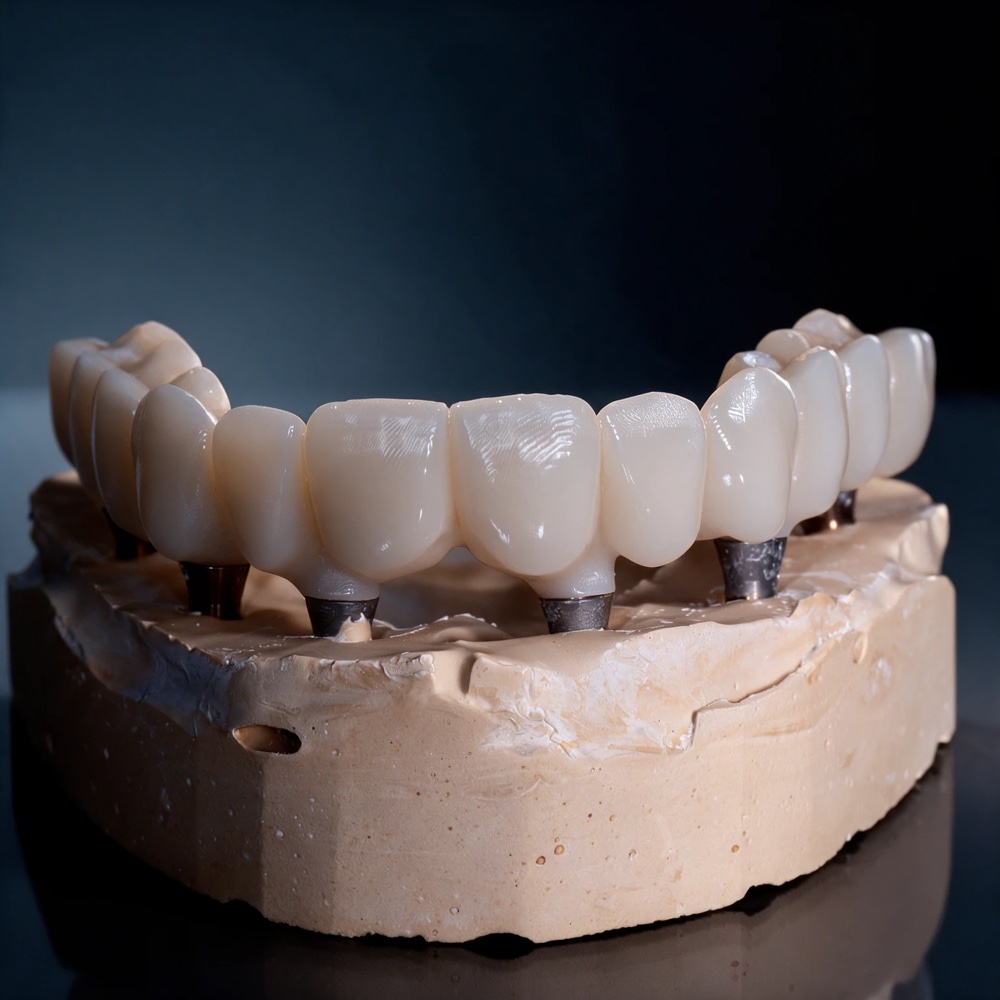 Maxillaire complet sur 6 implants (All‑on‑6)